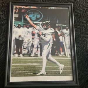 Zach Wilson signed photo with frame